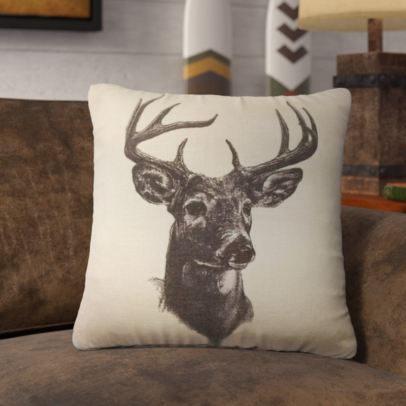 Loon Peak® Whitetail Deer Print Throw Pillow & Reviews Wayfair